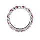 5 - Joyce 3.40 mm Rhodolite Garnet and Diamond Eternity Band 