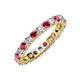 4 - Joyce 3.40 mm Ruby and Diamond Eternity Band 