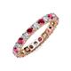 4 - Joyce 3.40 mm Ruby and Lab Grown Diamond Eternity Band 