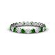 1 - Valerie 3.00 mm Green Garnet and Lab Grown Diamond Eternity Band 