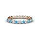 1 - Valerie 3.00 mm Blue Topaz and Lab Grown Diamond Eternity Band 