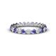 1 - Valerie 3.00 mm Tanzanite and Lab Grown Diamond Eternity Band 