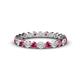 1 - Valerie 3.00 mm Pink Tourmaline and Lab Grown Diamond Eternity Band 