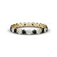 1 - Valerie 3.00 mm Black Diamond and White Lab Grown Diamond Eternity Band 