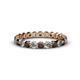 1 - Valerie 3.00 mm Smoky Quartz and Lab Grown Diamond Eternity Band 
