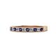 1 - Ronia Blue Sapphire and Lab Grown Diamond 12 Stone Wedding Band 