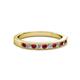 2 - Ronia Ruby and Lab Grown Diamond 12 Stone Wedding Band 