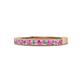 1 - Ronia Pink Sapphire and Lab Grown Diamond 12 Stone Wedding Band 