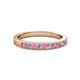 2 - Ronia Pink Sapphire and Lab Grown Diamond 12 Stone Wedding Band 