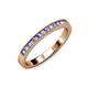 3 - Ronia Tanzanite and Lab Grown Diamond 12 Stone Wedding Band 