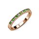 3 - Ronia Green Garnet and Lab Grown Diamond 12 Stone Wedding Band 