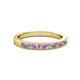 2 - Ronia Amethyst and Lab Grown Diamond 12 Stone Wedding Band 