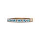 1 - Ronia Blue Topaz and Lab Grown Diamond 12 Stone Wedding Band 