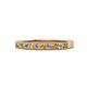 1 - Ronia Citrine and Lab Grown Diamond 12 Stone Wedding Band 