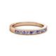 2 - Ronia Iolite and Lab Grown Diamond 12 Stone Wedding Band 