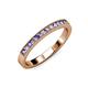 3 - Ronia Iolite and Lab Grown Diamond 12 Stone Wedding Band 