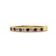 1 - Ronia Red Garnet and Lab Grown Diamond 12 Stone Wedding Band 