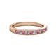2 - Ronia Rhodolite Garnet and Lab Grown Diamond 12 Stone Wedding Band 
