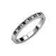 3 - Ronia Black Diamond and White Lab Grown Diamond 12 Stone Wedding Band 