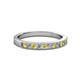 2 - Ronia Yellow Sapphire and Lab Grown Diamond 12 Stone Wedding Band 