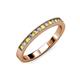 3 - Ronia Yellow Sapphire and Lab Grown Diamond 12 Stone Wedding Band 