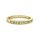 2 - Ronia Yellow Diamond and White Lab Grown Diamond 12 Stone Wedding Band 