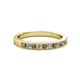 2 - Ronia Smoky Quartz and Lab Grown Diamond 12 Stone Wedding Band 