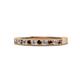 1 - Ronia Smoky Quartz and Lab Grown Diamond 12 Stone Wedding Band 