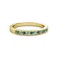2 - Ronia Lab Created Alexandrite and Diamond 12 Stone Wedding Band 