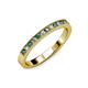 3 - Ronia Lab Created Alexandrite and Diamond 12 Stone Wedding Band 