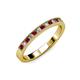 3 - Ronia Ruby and Lab Grown Diamond 12 Stone Wedding Band 