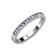 3 - Ronia Tanzanite and Lab Grown Diamond 12 Stone Wedding Band 