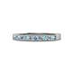 1 - Ronia Aquamarine and Lab Grown Diamond 12 Stone Wedding Band 