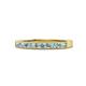 1 - Ronia Aquamarine and Lab Grown Diamond 12 Stone Wedding Band 