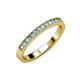 3 - Ronia Aquamarine and Lab Grown Diamond 12 Stone Wedding Band 