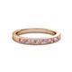 2 - Ronia Pink Tourmaline and Lab Grown Diamond 12 Stone Wedding Band 