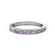 2 - Ronia Amethyst and Lab Grown Diamond 12 Stone Wedding Band 