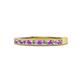1 - Ronia Amethyst and Lab Grown Diamond 12 Stone Wedding Band 