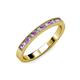 3 - Ronia Amethyst and Lab Grown Diamond 12 Stone Wedding Band 