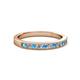 2 - Ronia Blue Topaz and Lab Grown Diamond 12 Stone Wedding Band 