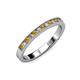3 - Ronia Citrine and Lab Grown Diamond 12 Stone Wedding Band 