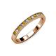 3 - Ronia Citrine and Lab Grown Diamond 12 Stone Wedding Band 