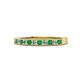1 - Ronia Emerald and Lab Grown Diamond 12 Stone Wedding Band 