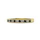 1 - Ronia Black Diamond and White Lab Grown Diamond 12 Stone Wedding Band 