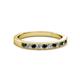 2 - Ronia Black Diamond and White Lab Grown Diamond 12 Stone Wedding Band 
