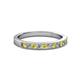 2 - Ronia Yellow Diamond and White Lab Grown Diamond 12 Stone Wedding Band 