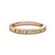 2 - Ronia Yellow Diamond and White Lab Grown Diamond 12 Stone Wedding Band 