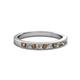 2 - Ronia Smoky Quartz and Lab Grown Diamond 12 Stone Wedding Band 