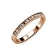 3 - Ronia Smoky Quartz and Lab Grown Diamond 12 Stone Wedding Band 