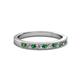 2 - Ronia Lab Created Alexandrite and Diamond 12 Stone Wedding Band 